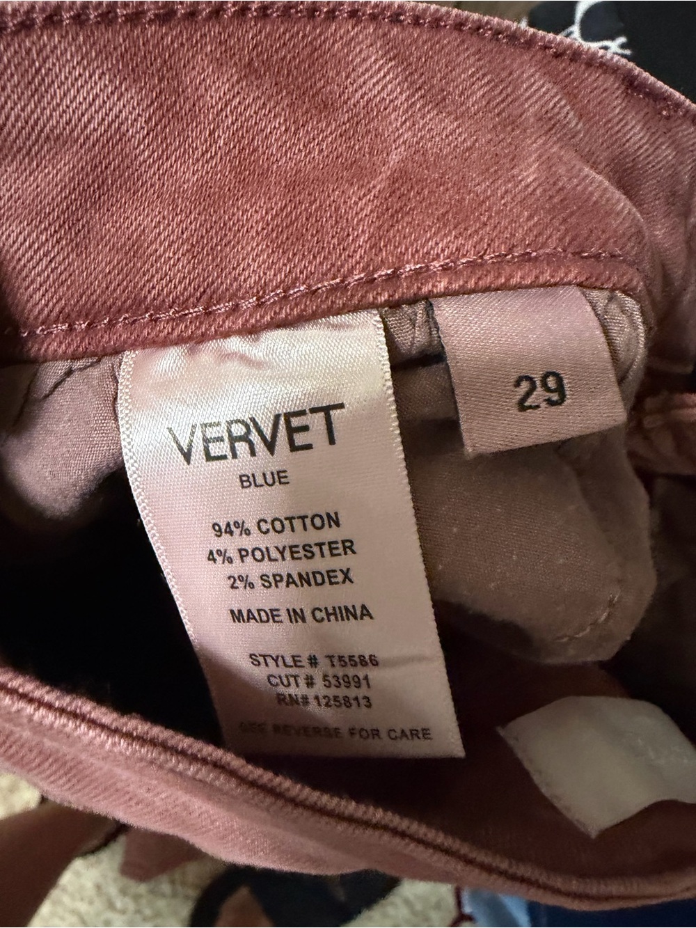 Nwt High-Rise Cropped Distressed Jeans in Dusty Rose - Picture 7 of 7